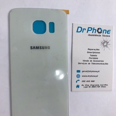 Tampa traseira branca para Samsung com cartão de visita da Dr Phone