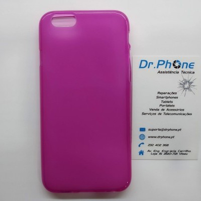 Capa de telemóvel rosa e cartão de visita Dr.Phone
