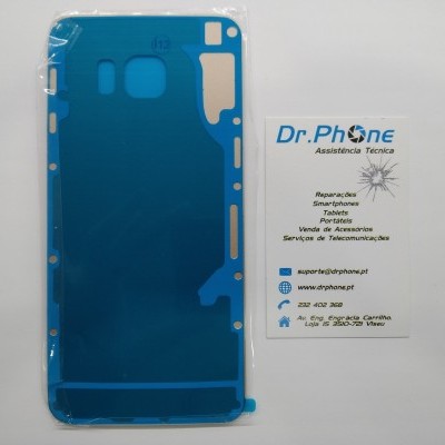 Adesivo azul para smartphone e cartão de visita da empresa Dr.Phone