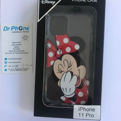 Capa de telemóvel Disney com a Minnie Mouse para iPhone 11 Pro numa embalagem preta