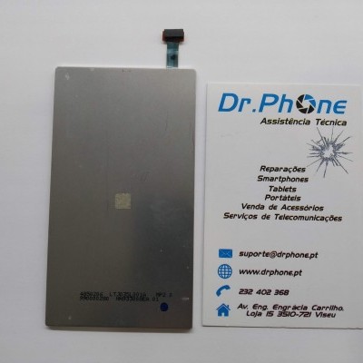 Ecrã tátil cinzento metálico com cabo flexível e cartão de assistência técnica Dr.Phone
