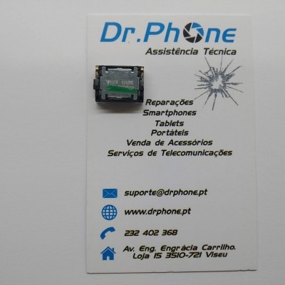 Cartão de visita da Dr.Phone com componente eletrónico