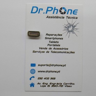 Cartão de visita da Dr. Phone com informações de assistência técnica