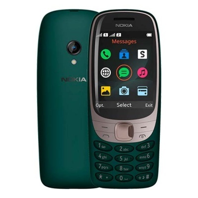 Telefone móvel Nokia verde escuro com ecrã colorido e teclado físico