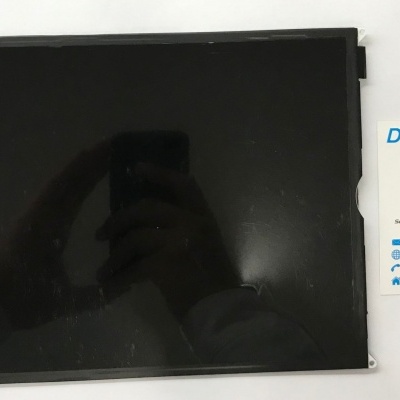 Ecrã preto retangular com moldura fina e cartão de visita Dr Phone