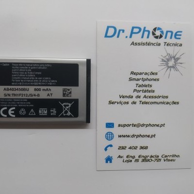 Bateria recarregável e cartão de visita da empresa Dr.Phone