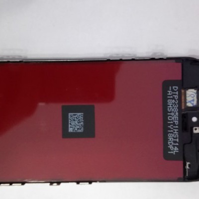Peça de ecrã para smartphone com painel preto e conector flex cinzento