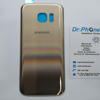 Capa traseira dourada para telemóvel Samsung com cartão de visita da Dr.Phone