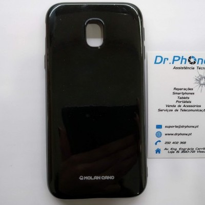 Capa preta para smartphone com cartão de visita da Dr.Phone