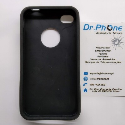 Capa preta para smartphone e cartão de visita da Dr.Phone