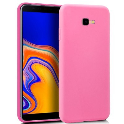 Smartphone com capa protetora rosa e ecrã colorido