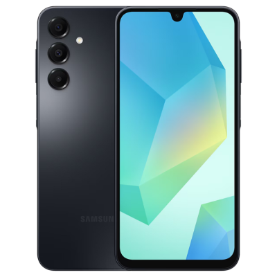smartphone Samsung preto com três câmaras e ecrã grande