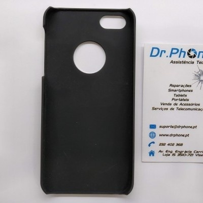 Capa preta para smartphone e cartão de visita da Dr.Phone