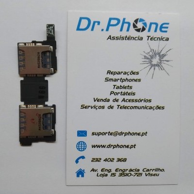 Cartão de visita da Dr.Phone e cartão de memória para smartphone