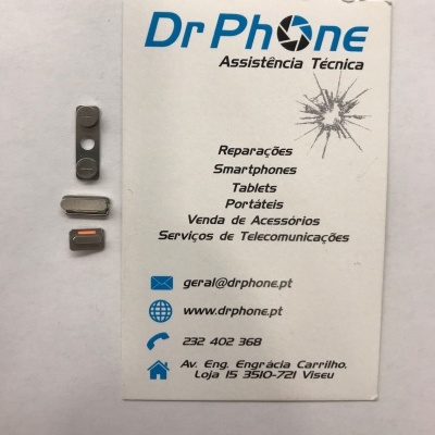 Cartão de visita da empresa Dr Phone Assistência Técnica com componentes pequenos sobre fundo branco
