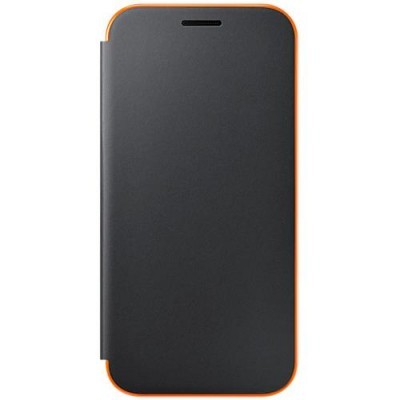 Capa preta para smartphone com bordas laranja