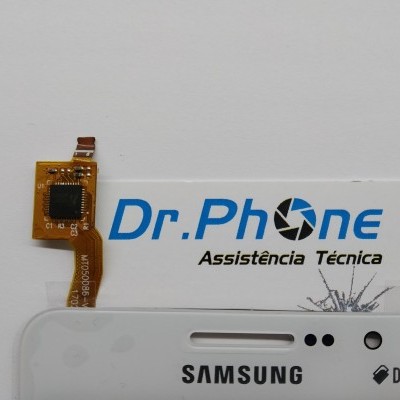 Peça eletrónica flexível, cartão Dr.Phone Assistência Técnica e parte de telemóvel Samsung