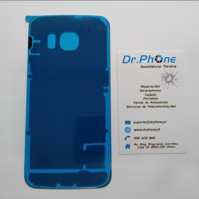 Capa traseira azul para smartphone e cartão de visita da Dr.Phone