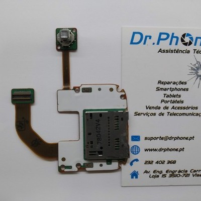 Placa eletrónica com câmera e cartão de visita da Dr.Phone