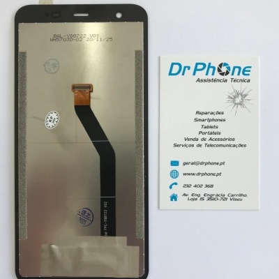 Ecrã LCD de substituição preto e cartão de visita Dr Phone
