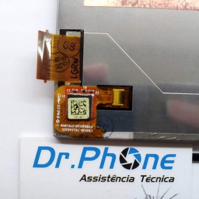 Ecrã táctil com conector flexível e texto Dr.Phone Assistência Técnica