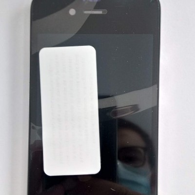 Ecrã de substituição para smartphone preto com conector flex e autocolante branco