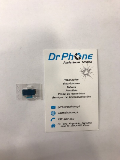 Cartão de visita Dr Phone e pequeno componente eletrónico embalado em plástico