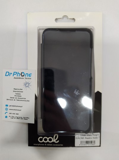 Capa protetora preta para XIAOMI Redmi Note 7 em embalagem com cartão de assistência técnica