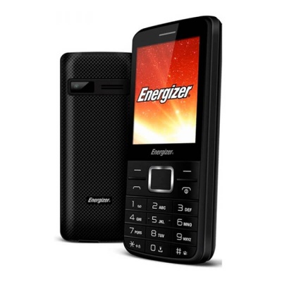 Telefone móvel preto Energizer com ecrã e teclado físico
