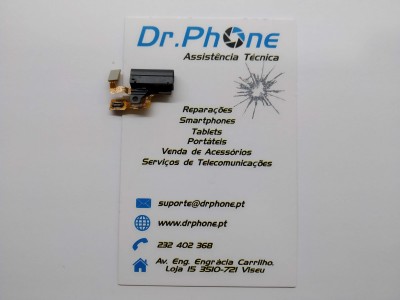 Cartão de visita Dr. Phone com componente eletrónico em fundo branco