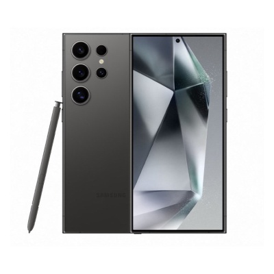 Smartphone Samsung cinzento com caneta stylus ao lado