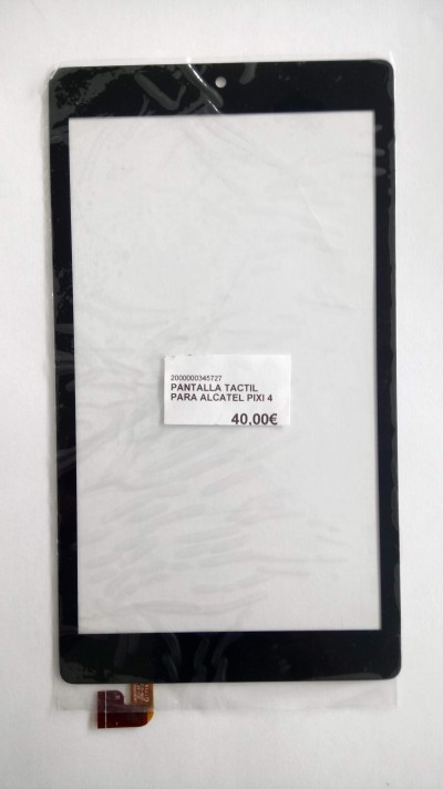 Ecrã tátil preto para Alcatel Pixi 4 com etiqueta de preço 40,00€