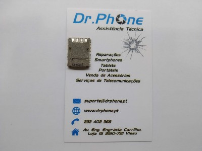 Cartão de visita Dr. Phone com componente eletrônico metálico
