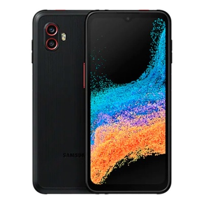 Smartphone preto Samsung com ecrã colorido e câmara dupla