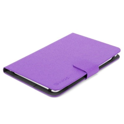 Capa roxa para tablet com fecho lateral