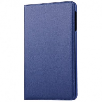 Capa azul para tablet com recorte lateral