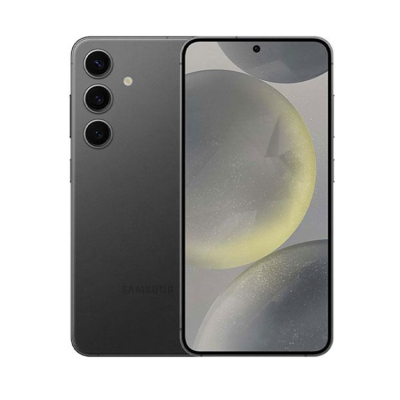 Smartphone Samsung preto com três câmaras traseiras e ecrã grande