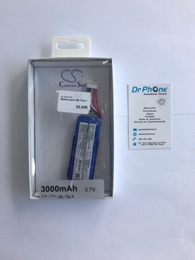 Bateria Cameron Sino para JBL Flip 4 embalada e cartão Dr Phone