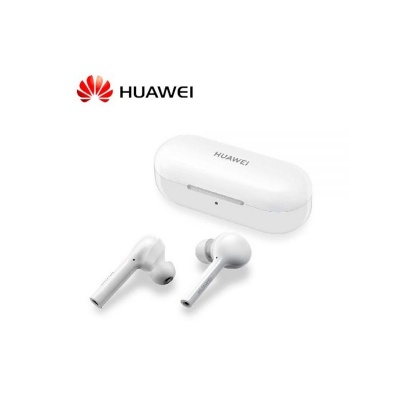 Auriculares sem fios e estojo de carregamento branco HUAWEI