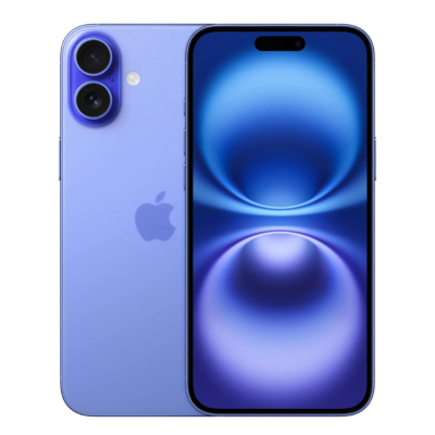 Smartphone roxo com duas câmaras e ecrã azul ativo