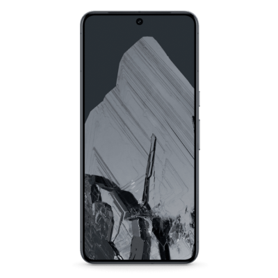 Smartphone com ecrã partido e moldura preta