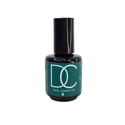 Frasco de verniz de unhas DUAL COSMETICS 8 com tampa preta
