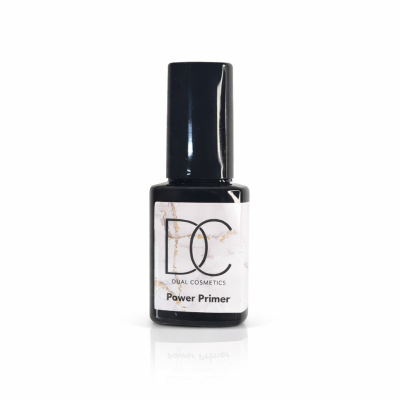 Frasco preto com rótulo branco DC DUAL COSMETICS Power Primer