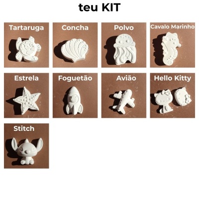 Figuras em branco de diferentes formas para escolha em kit