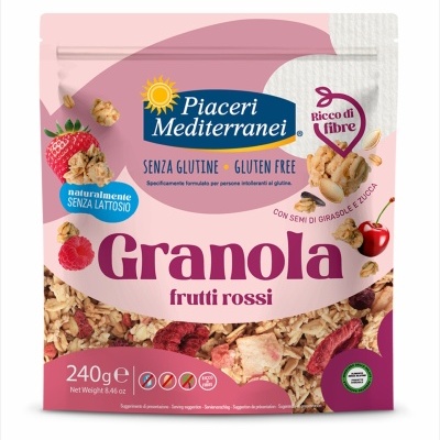Embalagem de granola frutti rossi 240g