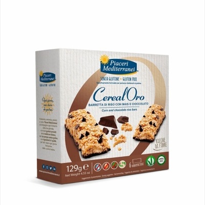 Pack de barras de cereais Cereal Oro Piaceri Mediterranei com arroz, milho e chocolate, 129g