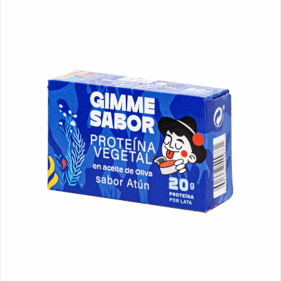 Caixa azul com proteína vegetal sabor atum