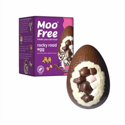 Ovo de Páscoa Rocky Road da Moo Free e respetiva embalagem