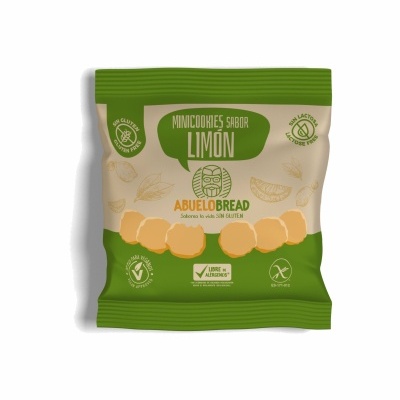 Embalagem de minicookies sabor limão da marca Abuelobread
