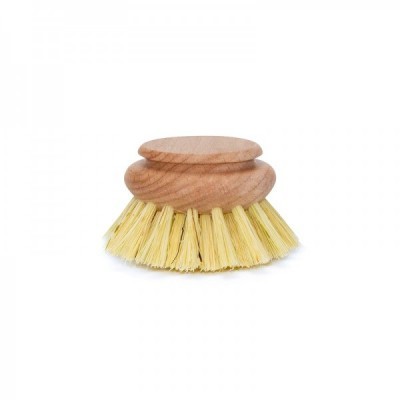 Escova de limpeza de madeira com cerdas amarelas